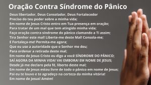 Oração Contra Síndrome do Pânico
