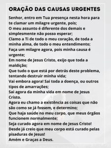 Oração das causas urgentes