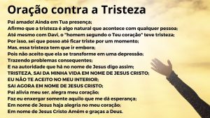 Oração contra a Tristeza