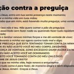 Oração contra a preguiça