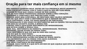 Oração para ter mais confiança em si mesmo