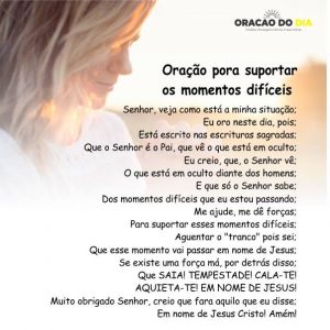Oração para suportar os momentos difíceis
