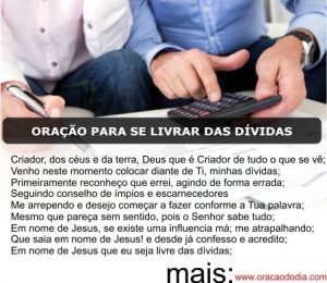 Oração para se livrar das dívidas