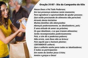Oração 31-07 - Dia da Campanha do Kilo
