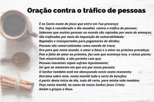 Oração 30/07 - Contra o tráfico de pessoas