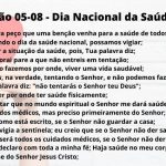 Oração 05-08 - Dia Nacional da Saúde