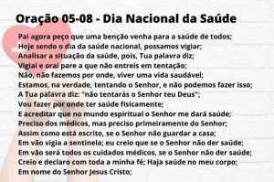Oração 05-08 - Dia Nacional da Saúde